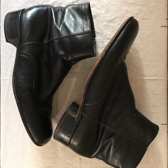 Vintage 70s Florsheim men black leather ankle boot - Picture 3 of 12